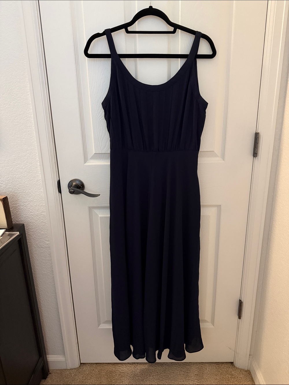 Banana Republic Navy Sleeveless Maxi Dress with Scoop Neckline